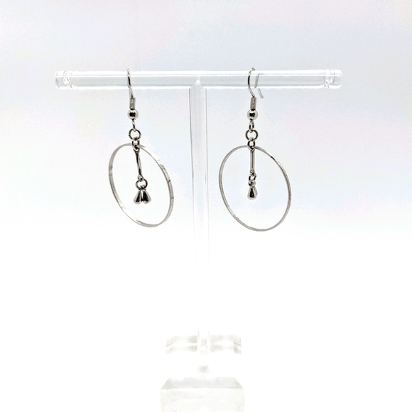 Sterling silver Hoop Dangle Earrings - Picture 4 of 4